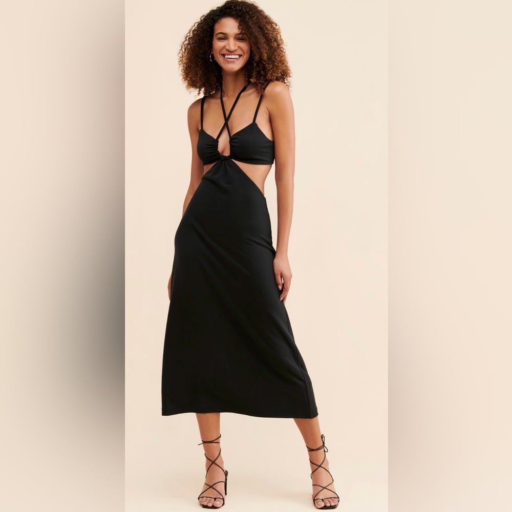 Third Form- Double Crossed Midi Dress